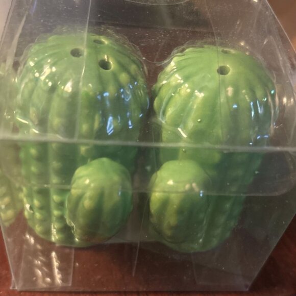 Cactus Ceramic Salt & Pepper Shaker Set Hand-Paint Durable Decorative Kitchenwar - Picture 10 of 10